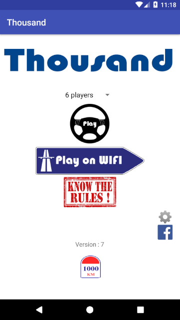 [Menu du jeu Thousand (V7)]